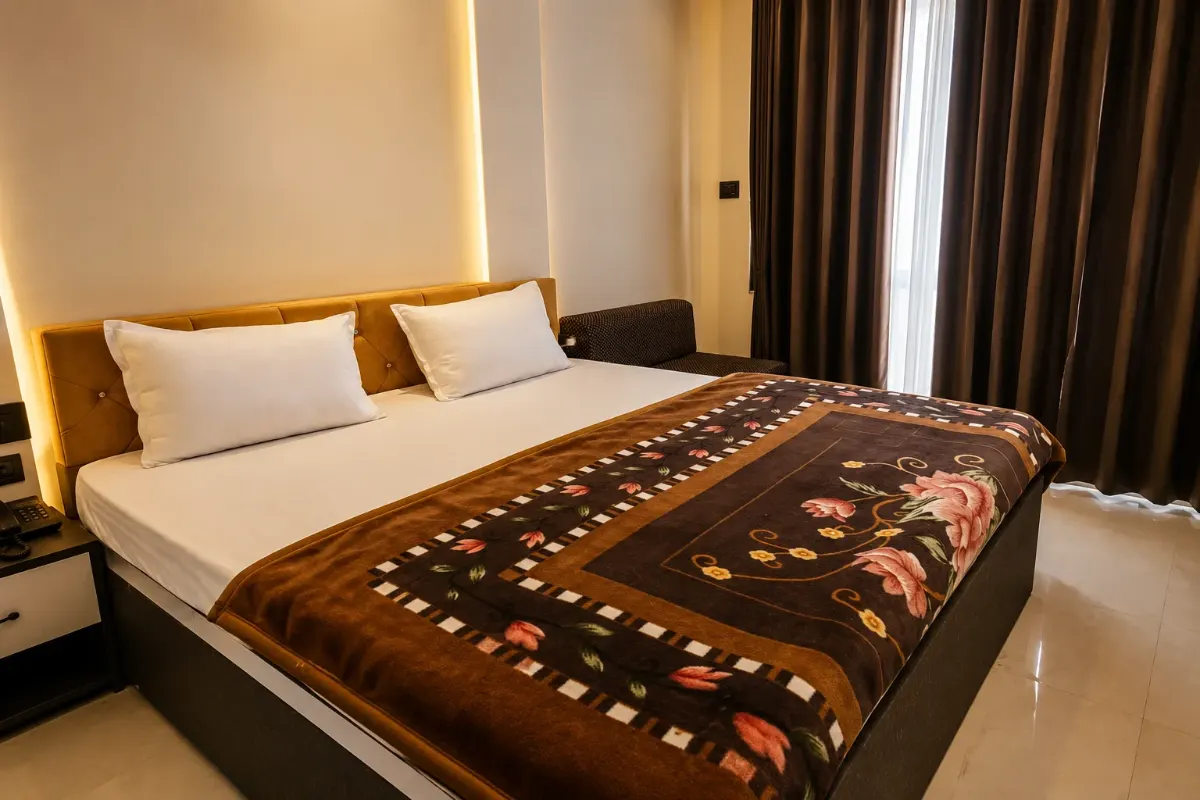 Double sharing room at Hotel Mithila Haridwar