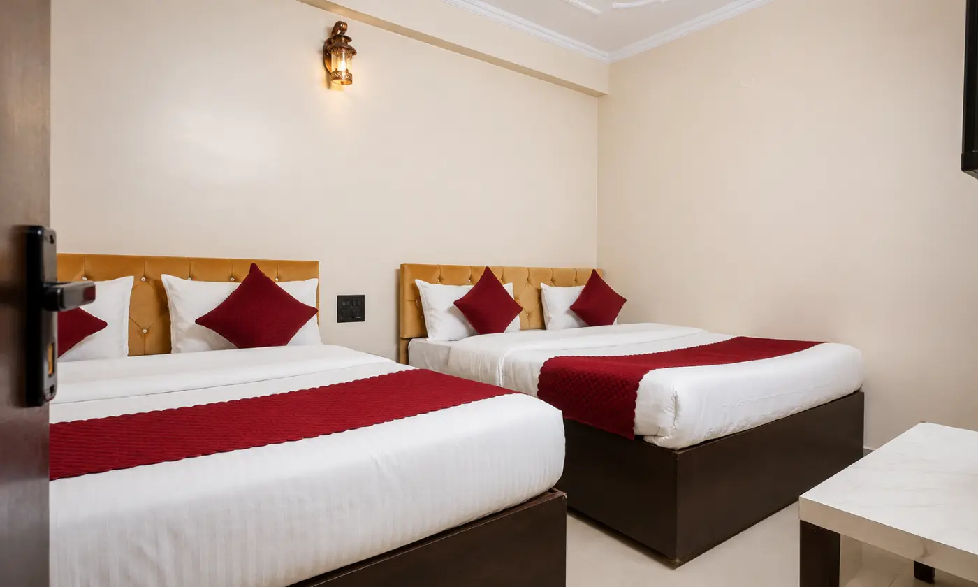 Triple sharing room at Hotel Mithila Haridwar